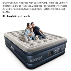 Great condition iDOO Queen Air Mattress with Built-in Pump